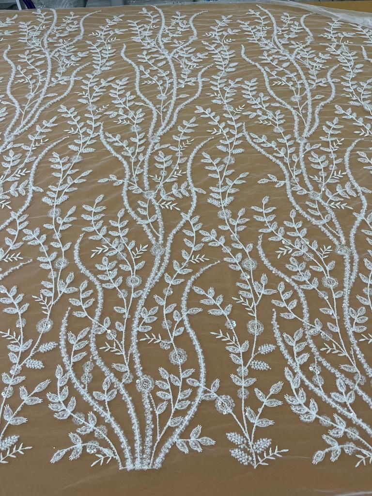 Renda Bordada Madri Com Ramos Delicados Off - Image 2